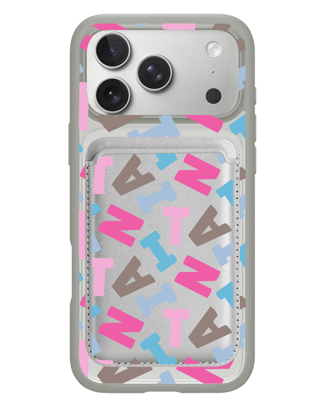 iPhone Magnetic Wallet Case - Scattered Monogram 2.0