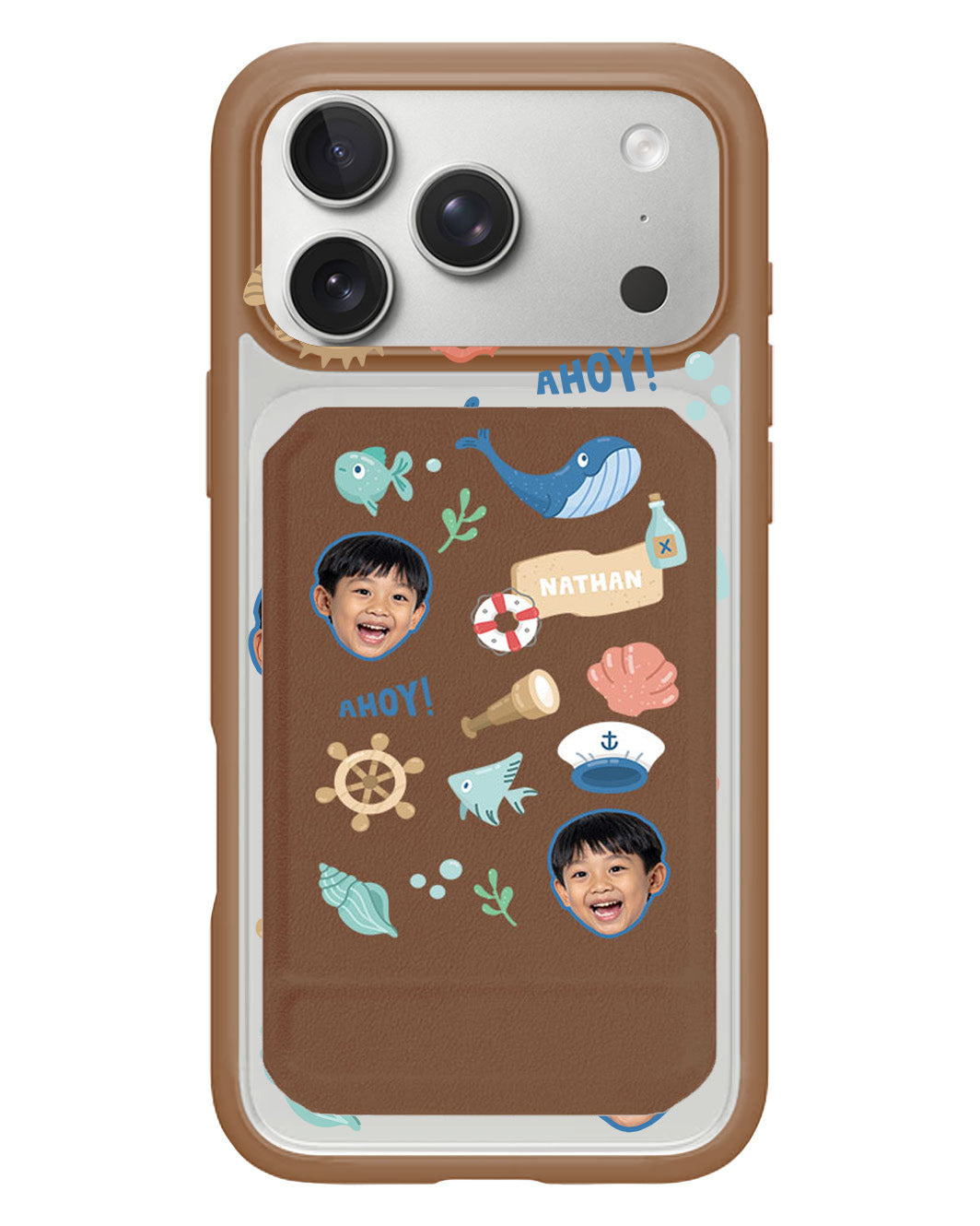 iPhone Magnetic Multifold Wallet - Face Grid Sailor