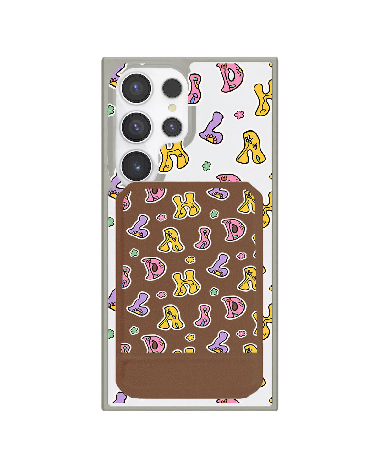 Android Magnetic Multifold Wallet - Playful Monogram 7.0