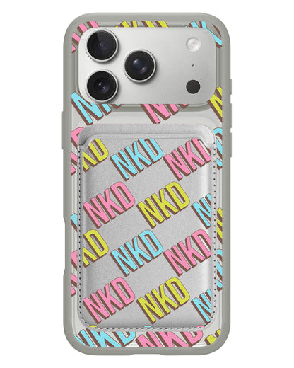 iPhone Magnetic Wallet Case - Diagonal Initial Monogram 3.0