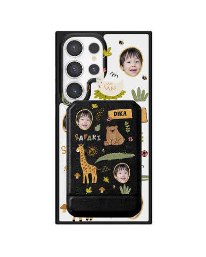 Android Magnetic Multifold Wallet - Face Grid Safari