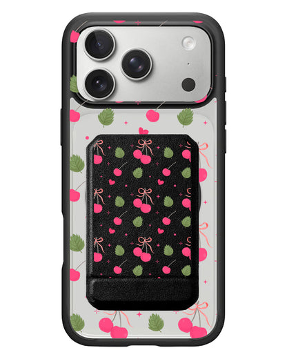 iPhone Magnetic Multifold Wallet - Coquette Cherry