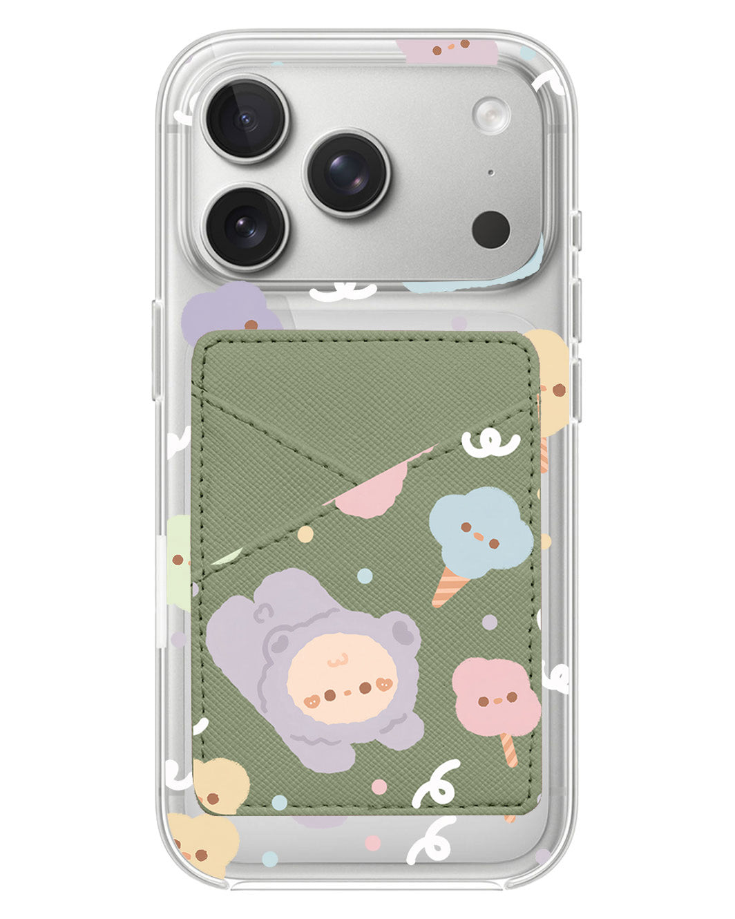 iPhone Phone Wallet Case - Cotton Teddy