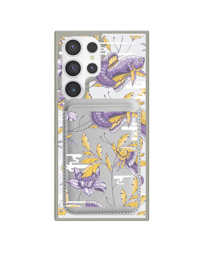 Android Magnetic Wallet Case - Fish & Floral 5.0