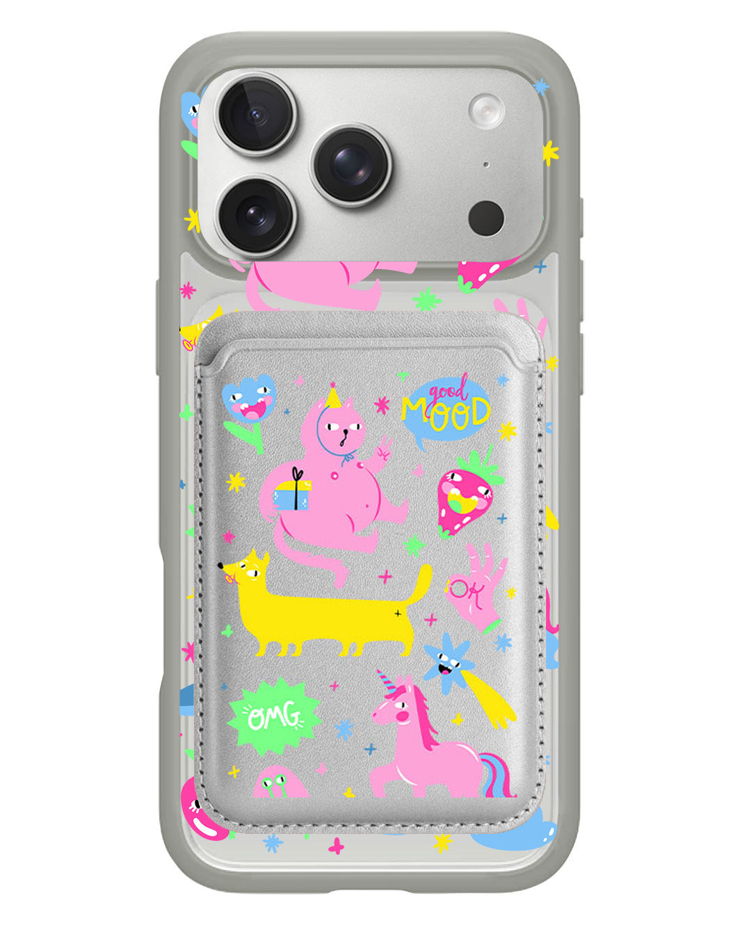 iPhone Magnetic Wallet Case - Monster Say Good Mood