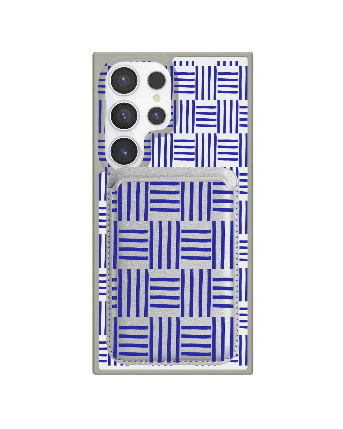 Android Magnetic Wallet Case - Naval Checkered