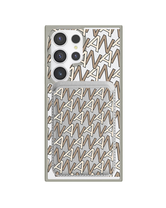 Android Magnetic Wallet Case - Initial Monogram 4.0
