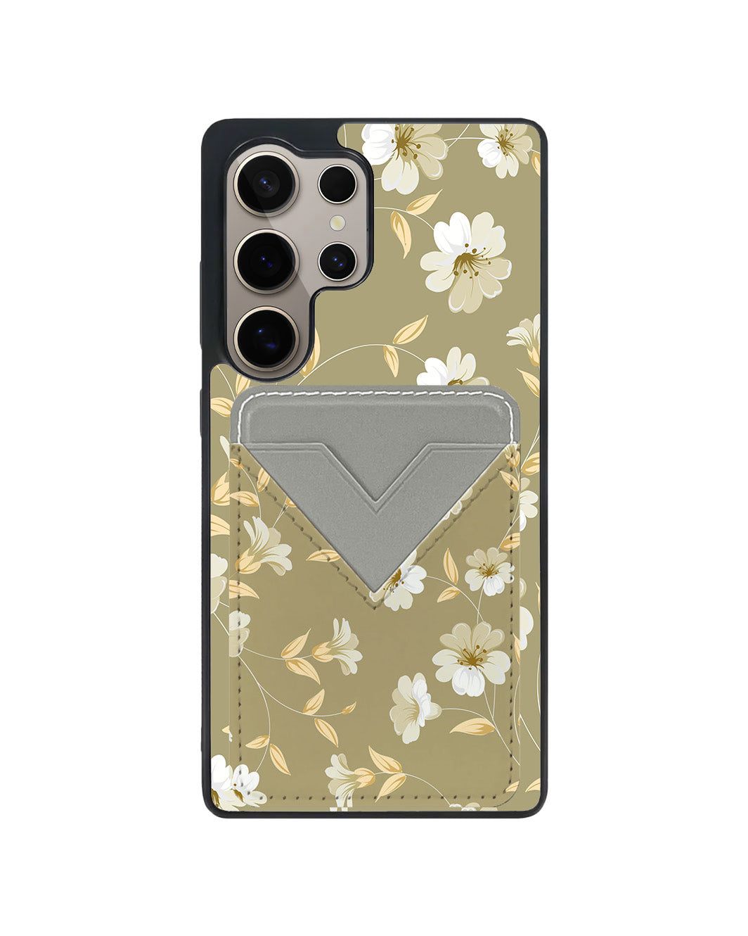 Android Avant Wallet Case - White Magnolia