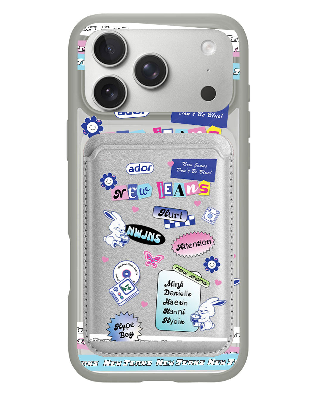 iPhone Magnetic Wallet Case - New Jeans Sticker Pack