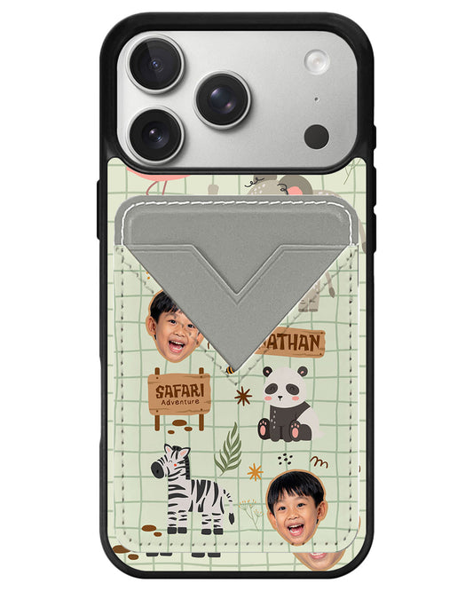 iPhone Avant Wallet Case - Face Grid Safari 2.0