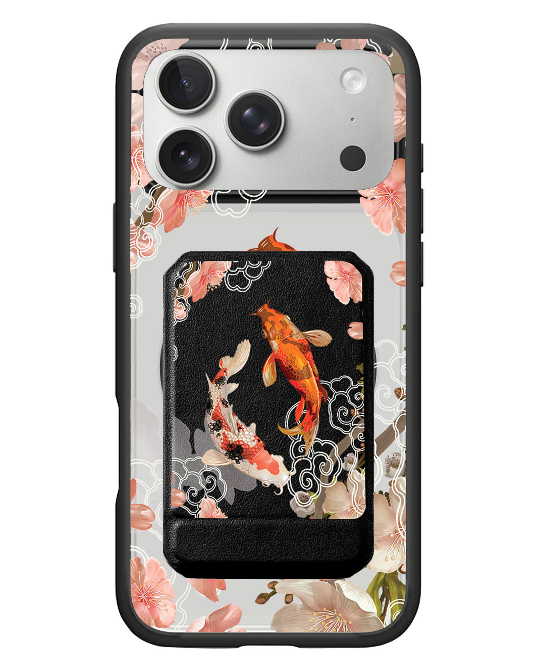iPhone Magnetic Multifold Wallet - Oil Painting Koi