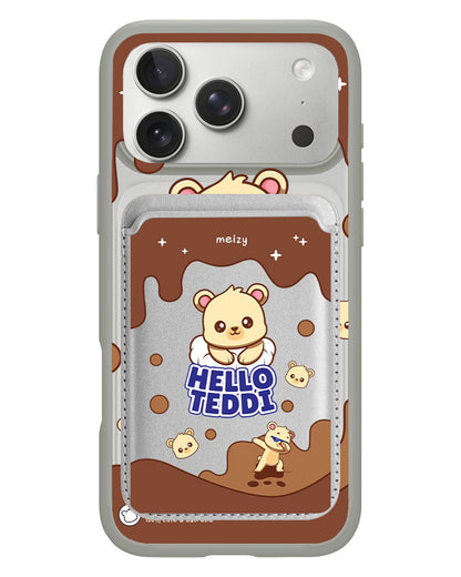 iPhone Magnetic Wallet Case - Hello Teddy 1.0