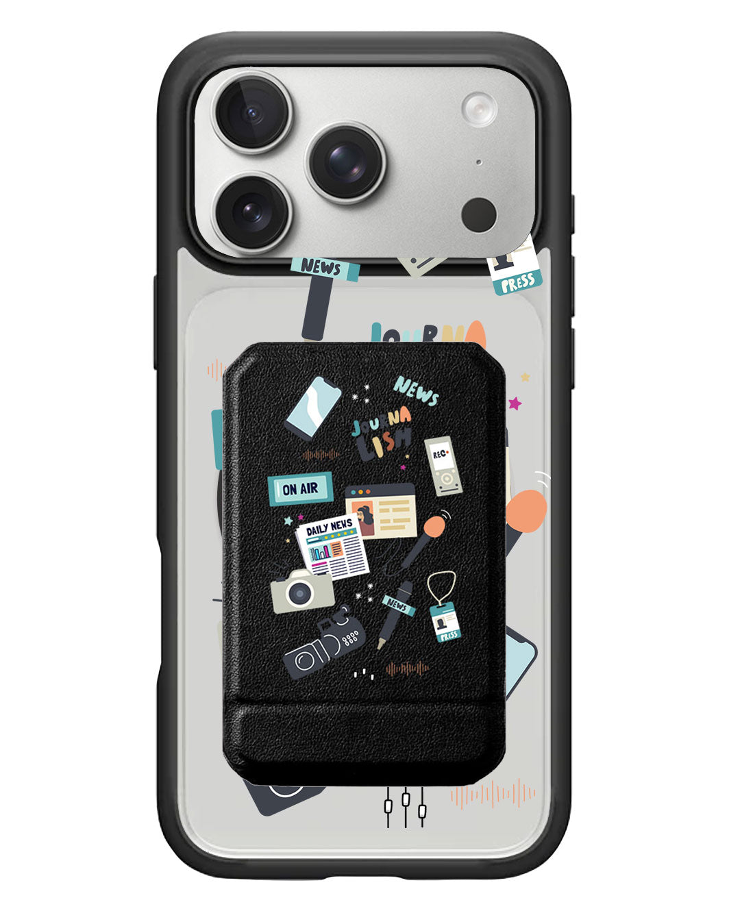 iPhone Magnetic Multifold Wallet - Journalism