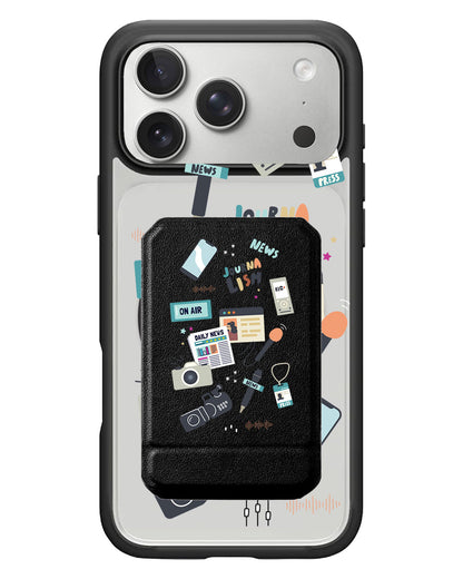 iPhone Magnetic Multifold Wallet - Journalism