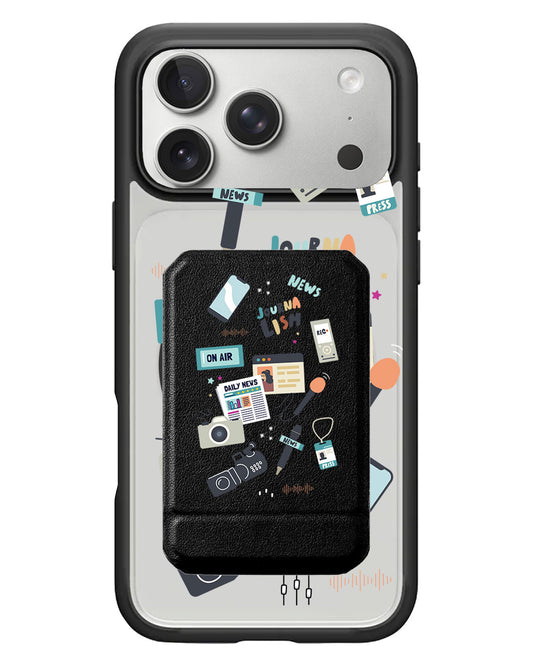 iPhone Magnetic Multifold Wallet - Journalism