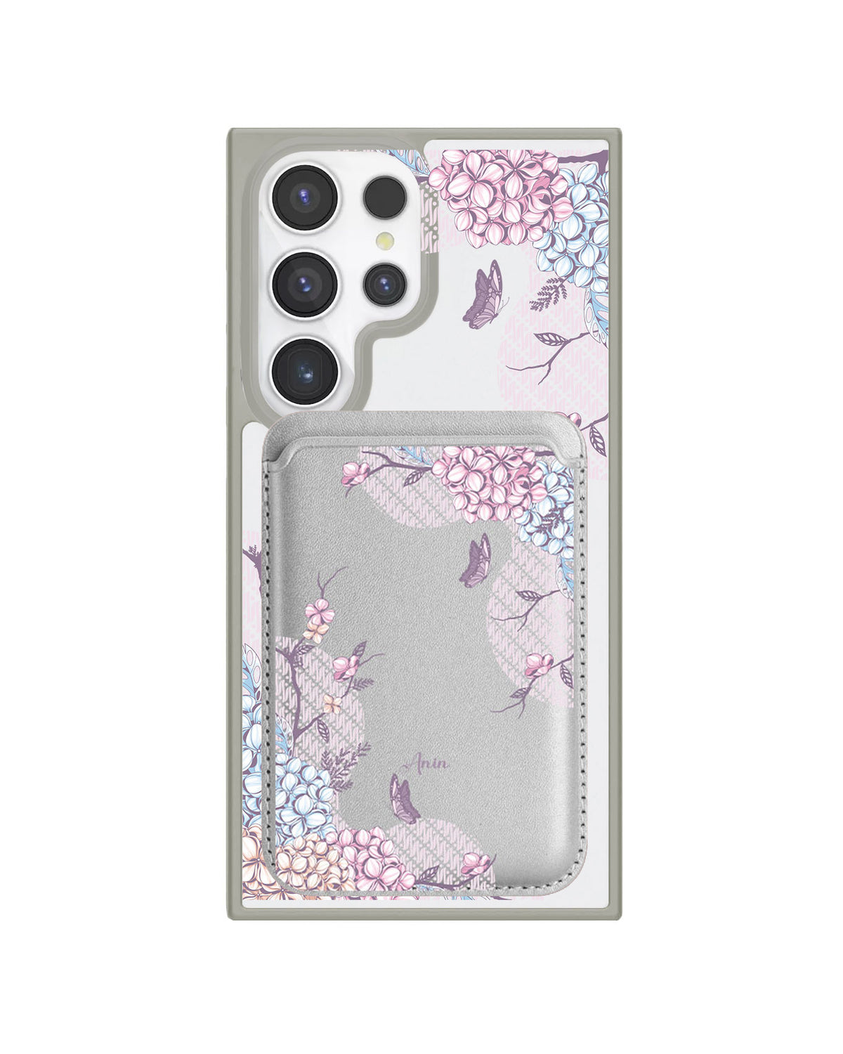 Android Magnetic Wallet Case - Batik Floral
