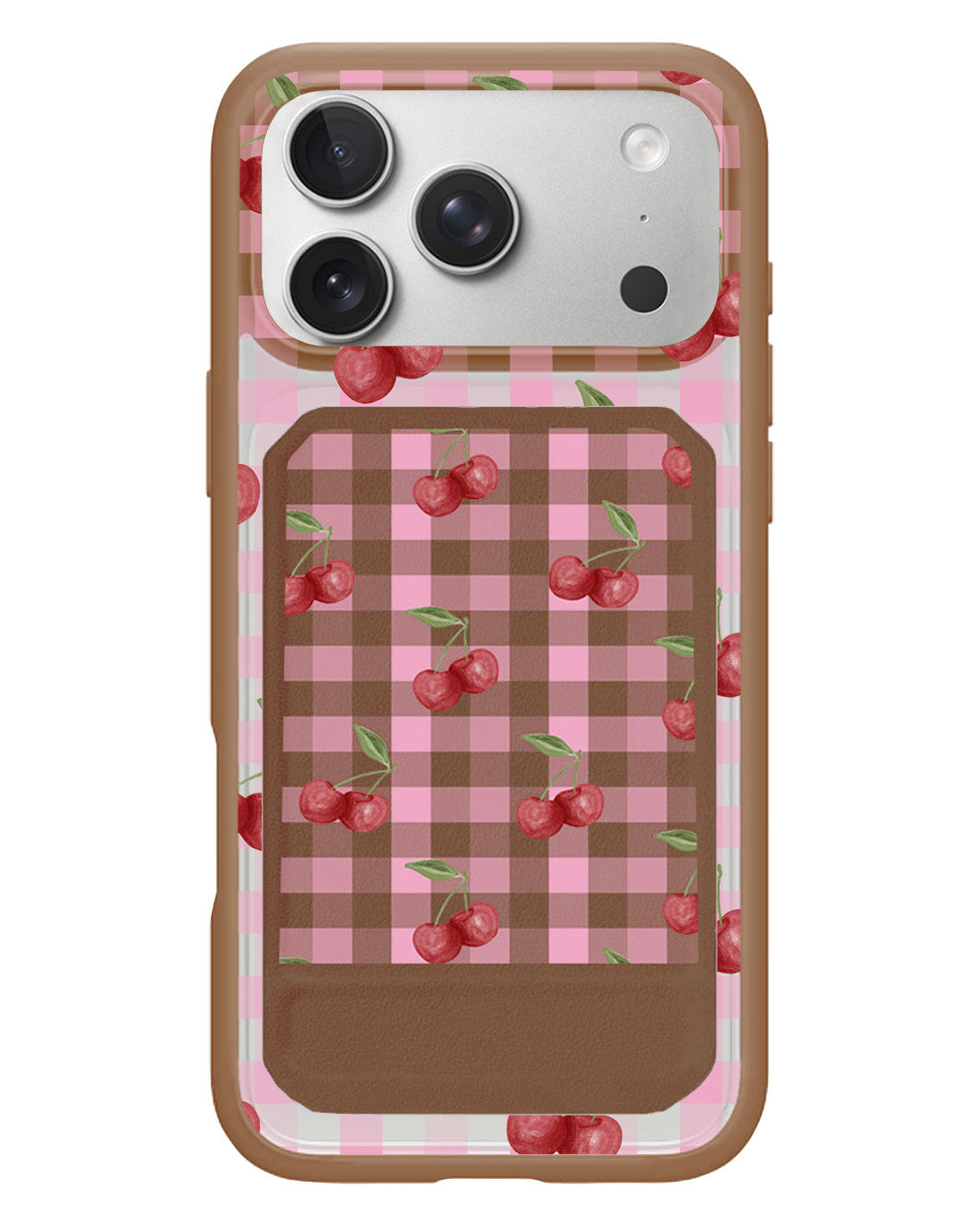 iPhone Magnetic Multifold Wallet - Cherry Tartan