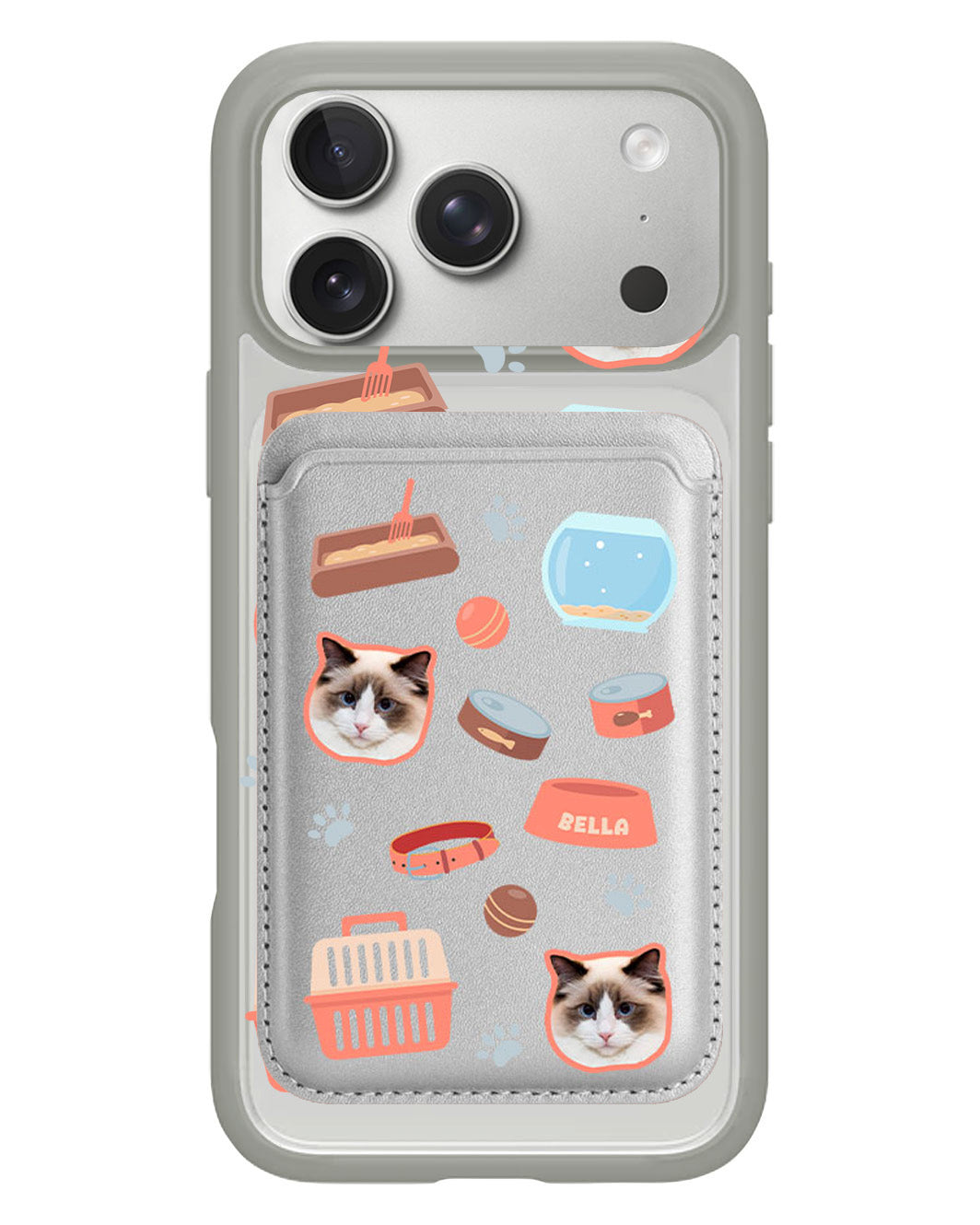 iPhone Magnetic Wallet Case - Pet Grid Kitty Cozy Corner