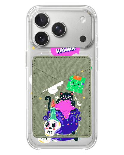 iPhone Phone Wallet Case - Cat Monster