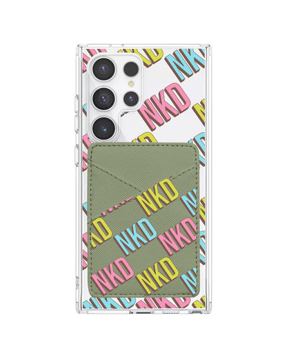 Android Phone Wallet Case - Diagonal Initial Monogram 3.0