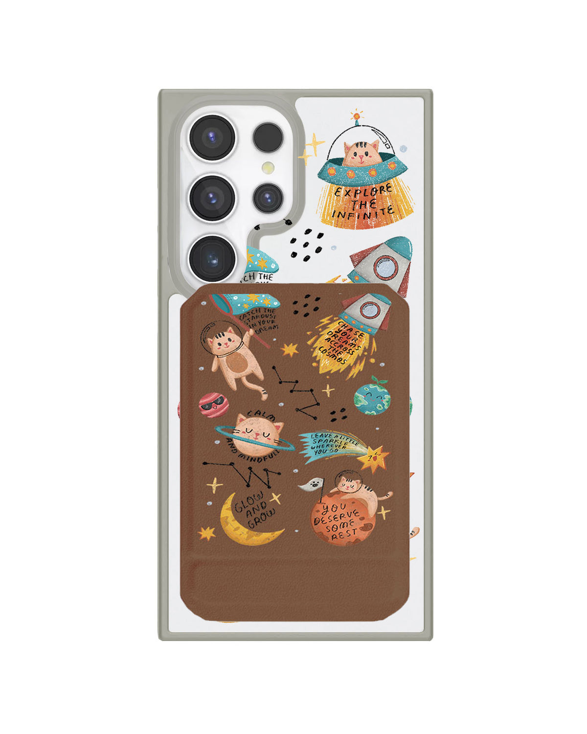 Android Magnetic Multifold Wallet - Spaceship