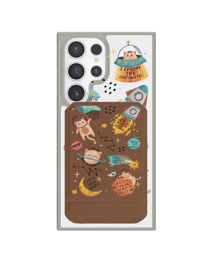 Android Magnetic Multifold Wallet - Spaceship