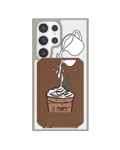 Android Magnetic Multifold Wallet - Coffee Frappe