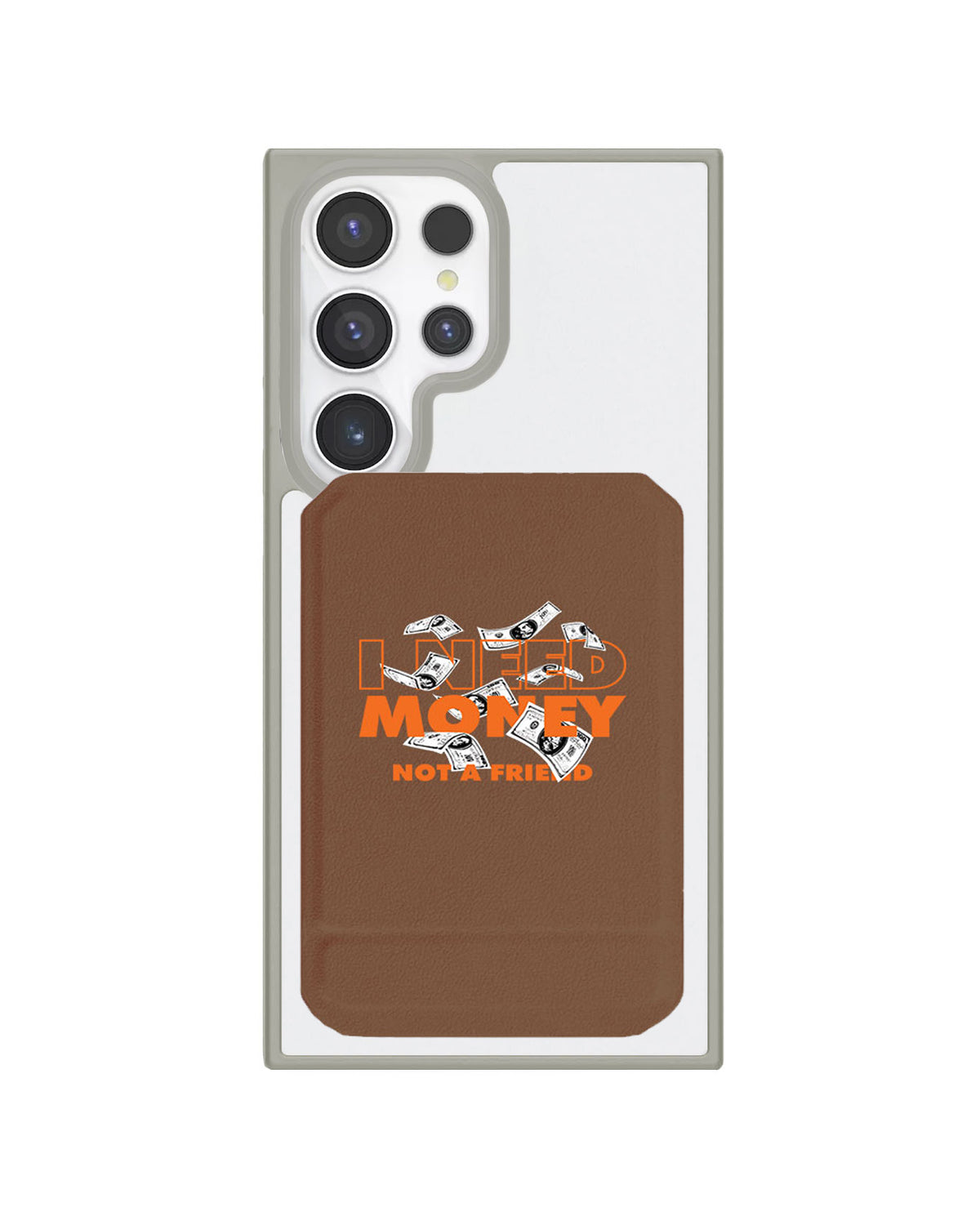 Android Magnetic Multifold Wallet - Money Better Than Friend