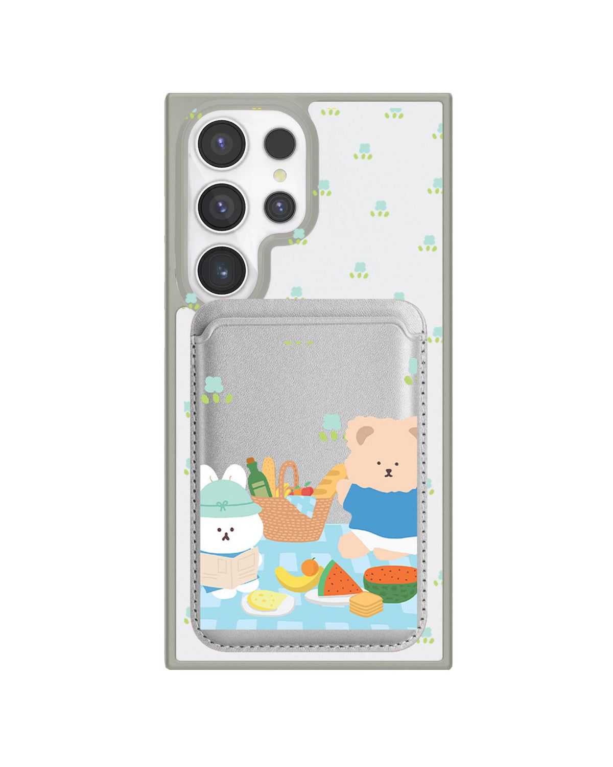 Android Magnetic Wallet Case - Picnic Blue