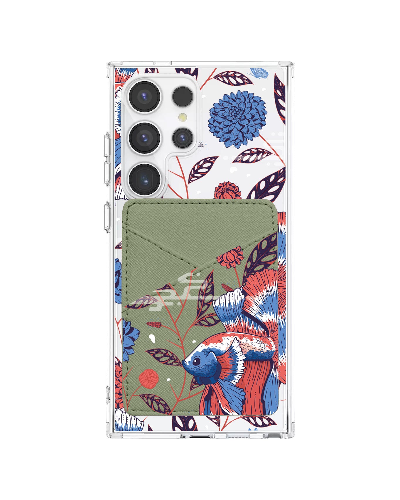 Android Phone Wallet Case - Fish & Floral 2.0