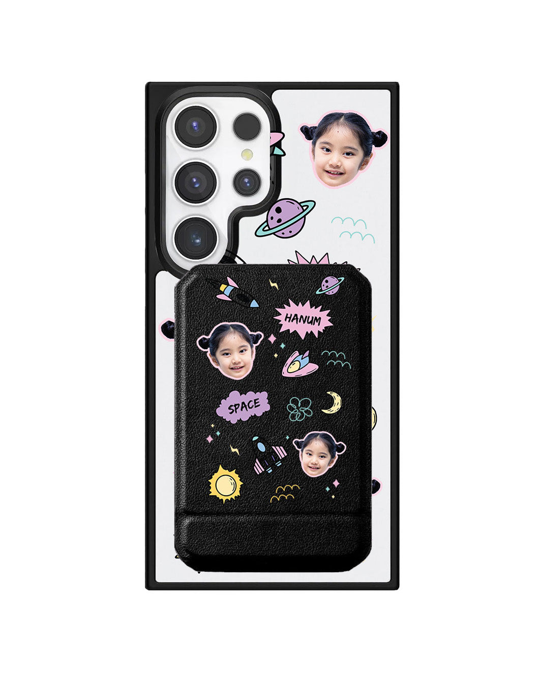 Android Magnetic Multifold Wallet - Face Grid Space