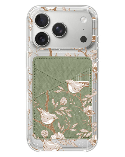 iPhone Phone Wallet Case - Lovebird Monochrome 3.0