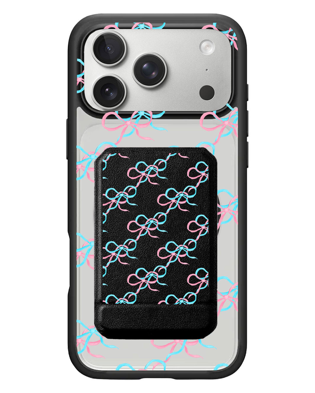 iPhone Magnetic Multifold Wallet - Coquette Overlap Bow