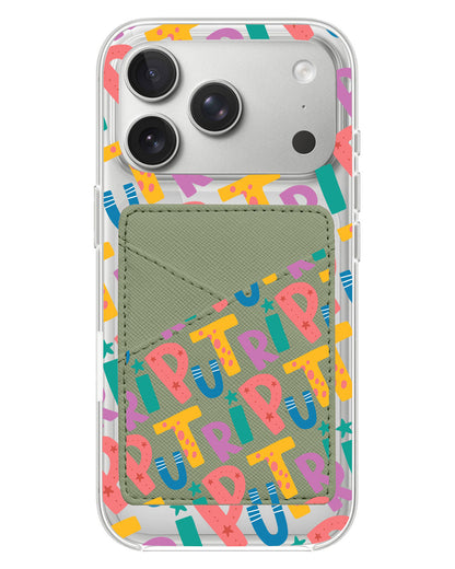 iPhone Phone Wallet Case - Playful Monogram 4.0
