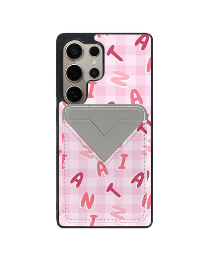 Android Avant Wallet Case - Custom Monogram 3.0 Checkered 1.0