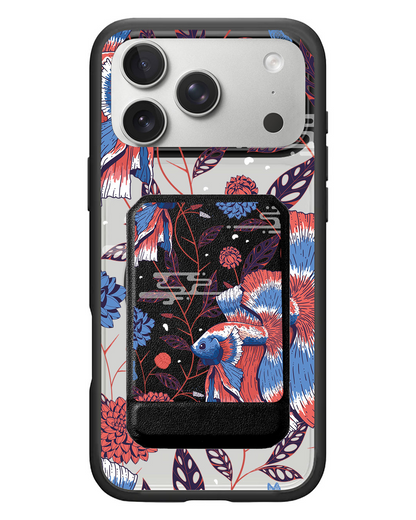 iPhone Magnetic Multifold Wallet - Fish & Floral 2.0