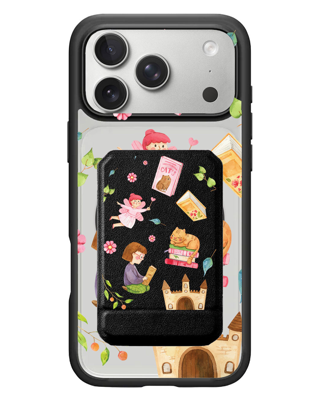 iPhone Magnetic Multifold Wallet - Fairy cat