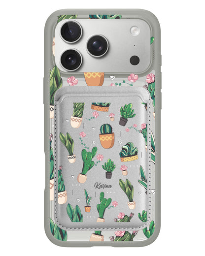 iPhone Magnetic Wallet Case - Cactus 3.0