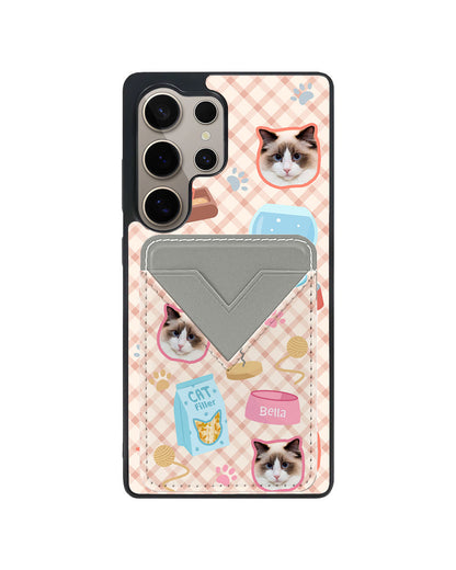 Android Avant Wallet Case - Pet Grid Kitty Cozy Corner