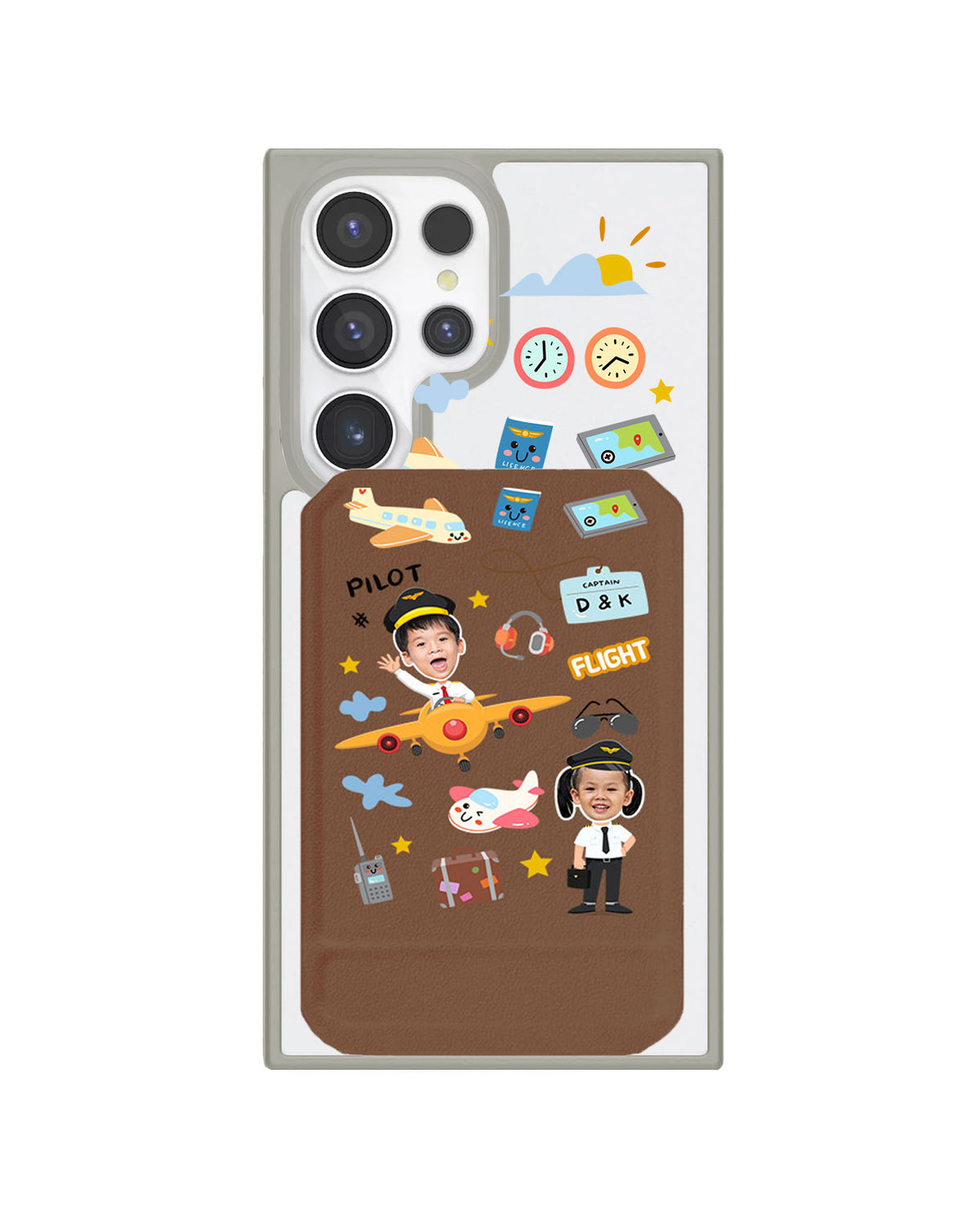 Android Magnetic Multifold Wallet - Face Grid Dream Pilot