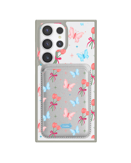 Android Magnetic Wallet Case - Coquette Butterfly
