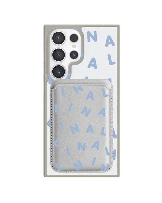 Android Magnetic Wallet Case - Monogram 2.0 Blue