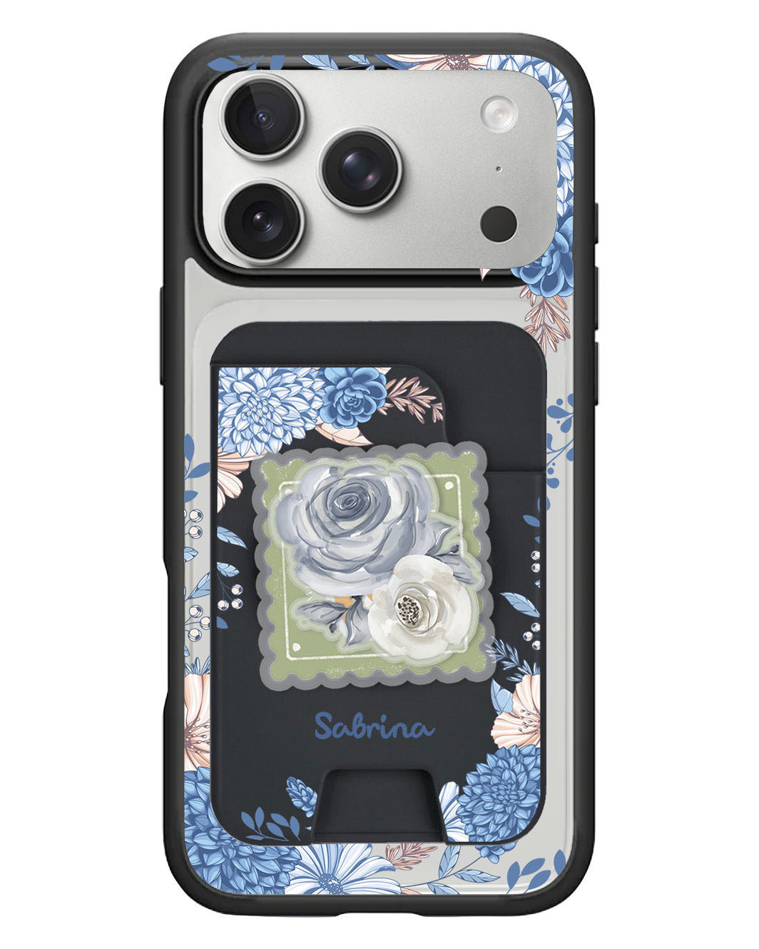 iPhone Magpop Wallet - Blue Florals