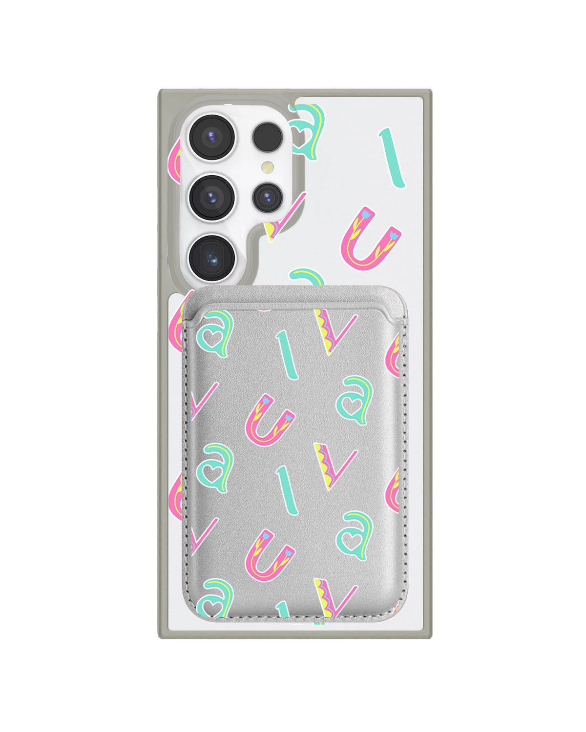 Android Magnetic Wallet Case - Playful Monogram 6.0