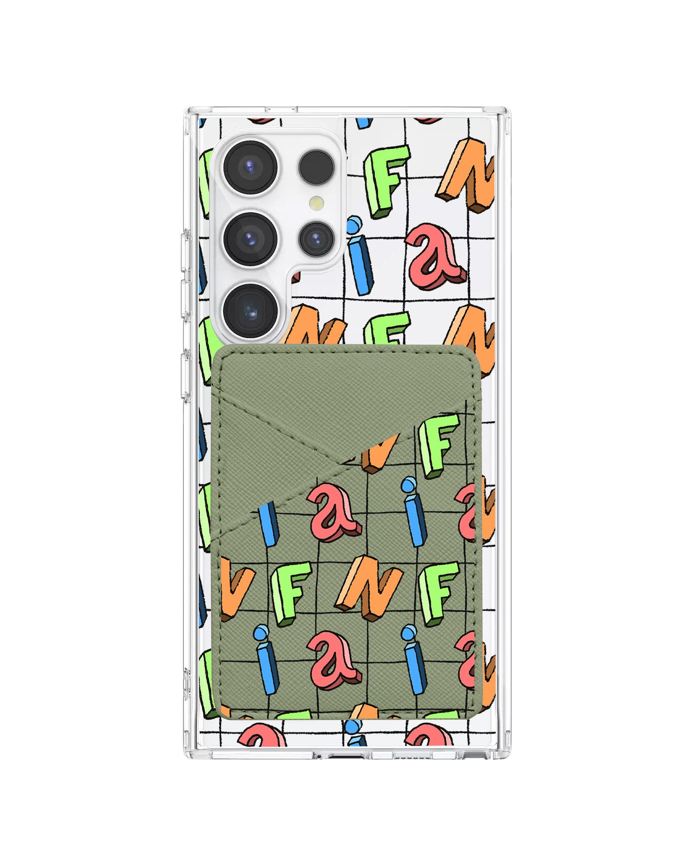 Android Phone Wallet Case - Playful Monogram