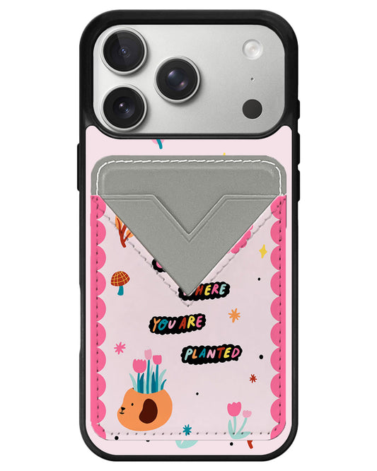 iPhone Avant Wallet Case - Grow Where You Are Planted