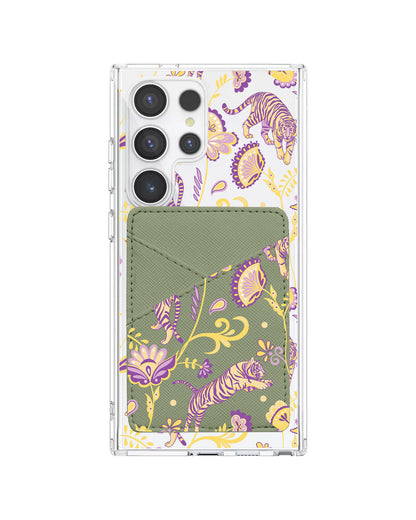 Android Phone Wallet Case - Tiger & Floral 4.0