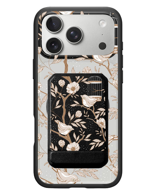 iPhone Magnetic Multifold Wallet - Lovebird Monochrome 3.0