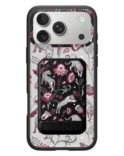 iPhone Magnetic Multifold Wallet - Tiger & Floral 6.0
