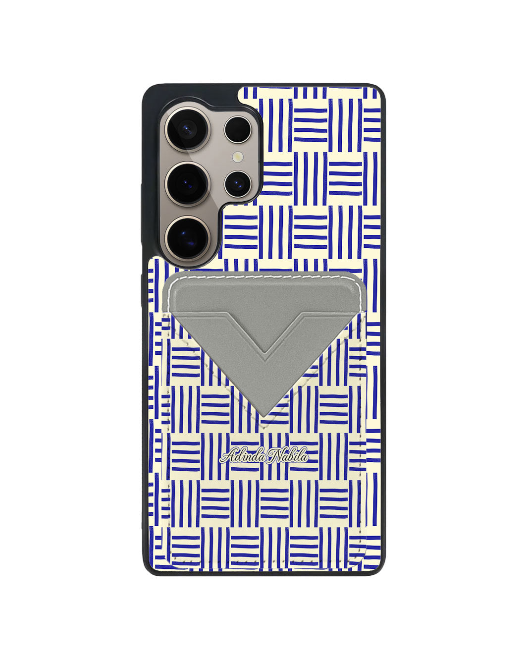 Android Avant Wallet Case - Naval Checkered